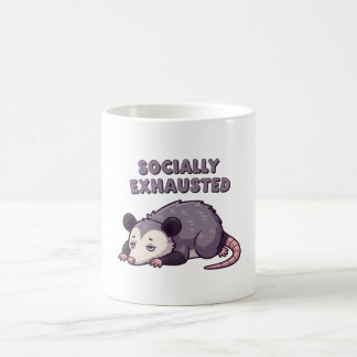 Retro Possum Alone Time White Mug コーヒーマグカップ