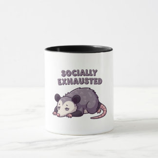 Retro Possum Recharge Mode Color Inside Mug マグカップ