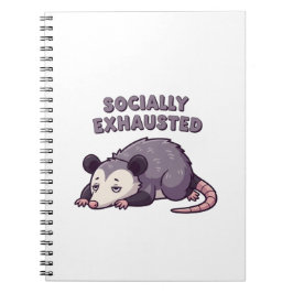 Retro Possum Social Battery Lined Notebook ノートブック