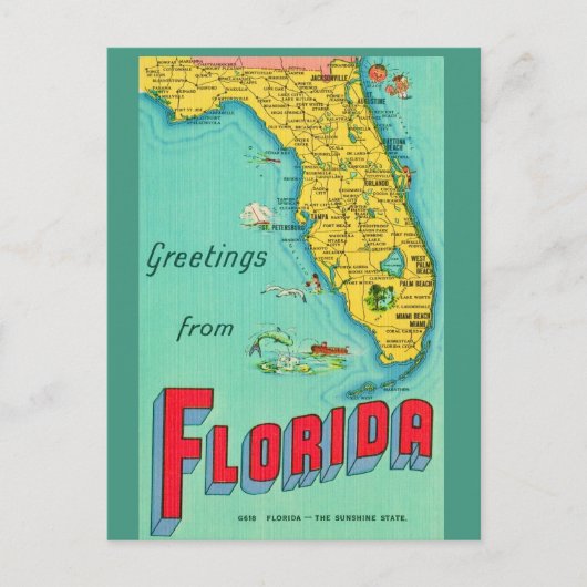 Retro Postcard of Florida  ポストカード (正面)