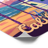 Retro Poster California. Lifeguard house ポスター (角)