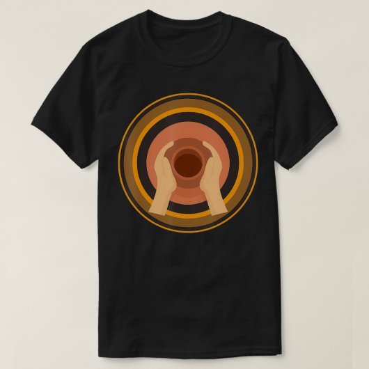 Retro Pottery Wheel Clay Artist Ceramic Sculptor P Tシャツ (デザイン正面)
