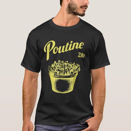Retro Poutine   Canada   Montreal Tシャツ (正面)