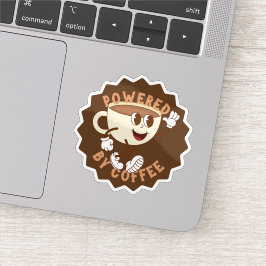 Retro Powered by Coffee シール