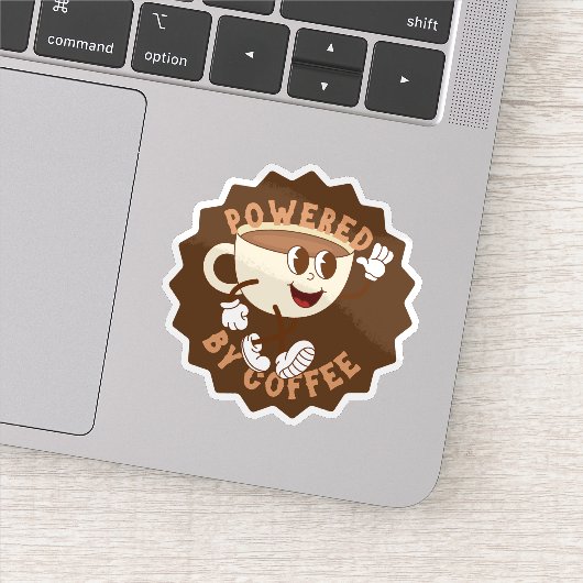 Retro Powered by Coffee シール (詳細)