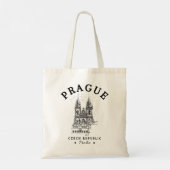 Retro Prague Landscape in Czech Republic トートバッグ (裏面)