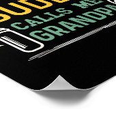 Retro Pregnancy Announcement Grandpa My Drinking B ポスター (角)