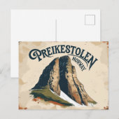 Retro Preikestolen View ポストカード (正面/裏面)
