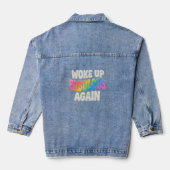 Retro Pride Puff Style Woke Up Fabulous Again デニムジャケット (裏面)