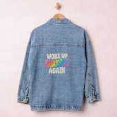 Retro Pride Puff Style Woke Up Fabulous Again デニムジャケット (ハンガー)