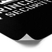 Retro Princess Security Boys Brother Birthday Dad  ポスター (角)