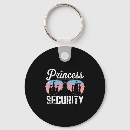 Retro Princess Security Protection Castle Men Wome キーホルダー (正面)