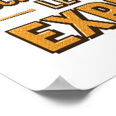 Retro "Procrastination Level Expert" Saying ポスター (角)