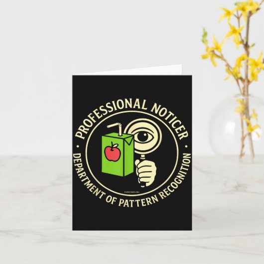 Retro Professional Noticer Department Of Pattern R カード (黄色い花)