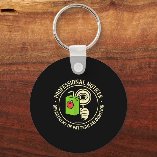 Retro Professional Noticer Department Of Pattern R キーホルダー (正面)