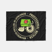 Retro Professional Noticer Department Of Pattern R フリースブランケット (正面(横))