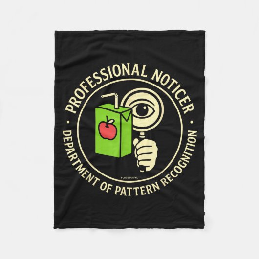Retro Professional Noticer Department Of Pattern R フリースブランケット (正面)