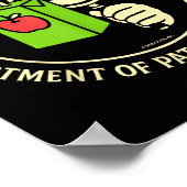 Retro Professional Noticer Department Of Pattern R ポスター (角)