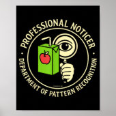 Retro Professional Noticer Department Of Pattern R ポスター (正面)