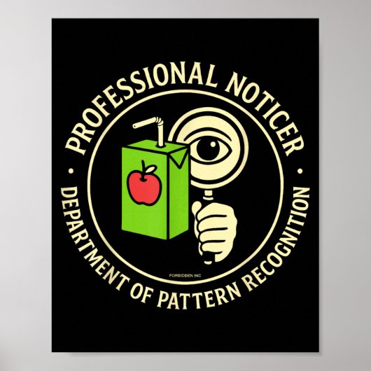 Retro Professional Noticer Department Of Pattern R ポスター (正面)