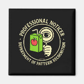 Retro Professional Noticer Department Of Pattern R マグネット (正面)