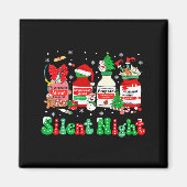 Retro Profol Silent Night Icu Nurses Funny Merry C マグネット (正面)