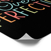 Retro Progress Over Perfection Motivational Quote  ポスター (角)