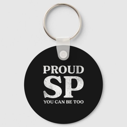 Retro Proud Sp Anti Scientology Funny Quote Idea  キーホルダー (正面)