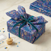 Retro Psychedelic Boho Floral Doodle Pattern 薄葉紙