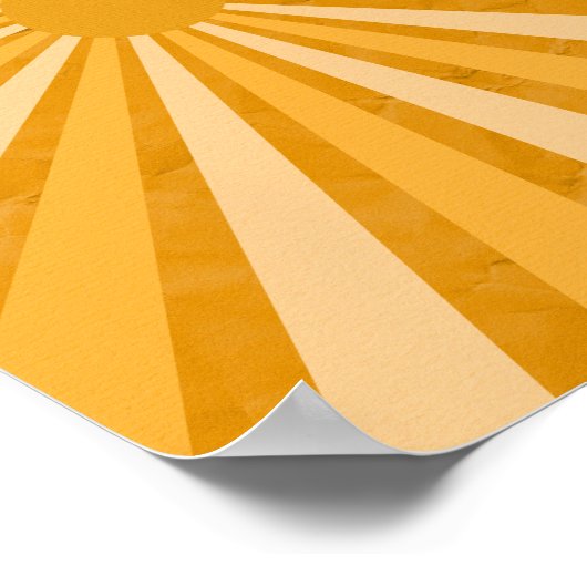 Retro psychedelic Groovy Colorful poster ポスター (角)