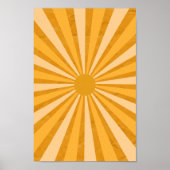 Retro psychedelic Groovy Colorful poster ポスター (正面)