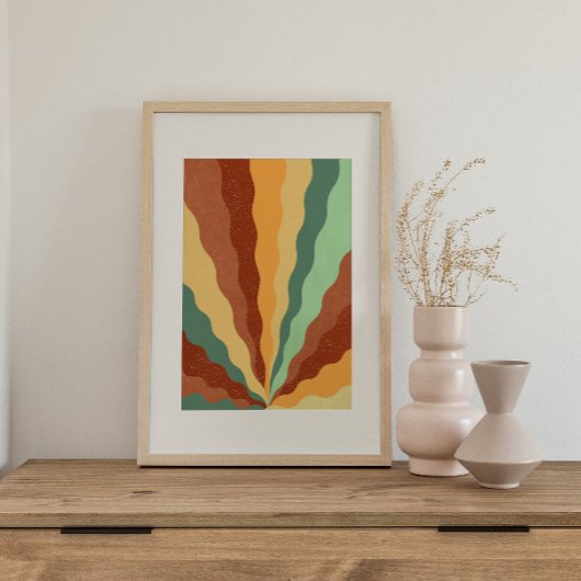 Retro psychedelic Groovy Colorful poster ポスター