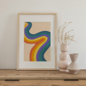 Retro psychedelic Groovy Colorful poster ポスター