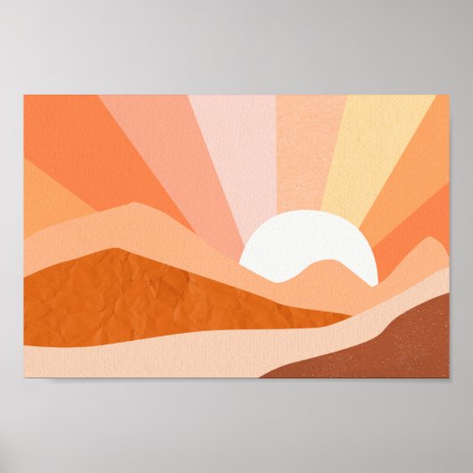 Retro psychedelic Groovy Colorful poster ポスター (正面)