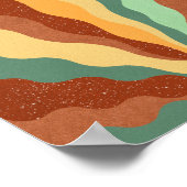 Retro psychedelic Groovy Colorful poster ポスター (角)