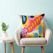 Retro Psychedelic Liquid Blob Pillow クッション (椅子)