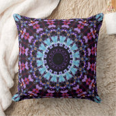 Retro Psychedelic Mandala Hippie Boho Tie Dye クッション (ブランケット)