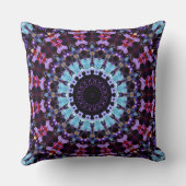 Retro Psychedelic Mandala Hippie Boho Tie Dye クッション (裏面)