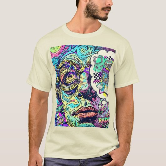 Retro Psychedelic Tシャツ (正面)