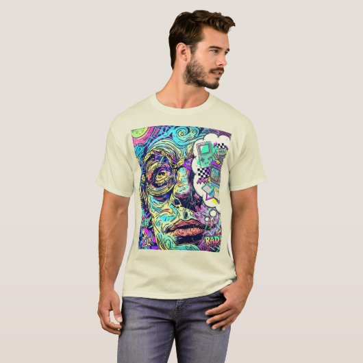 Retro Psychedelic Tシャツ (正面フル)