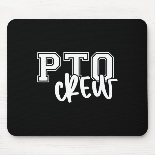 Retro Pto Crew Parent Teacher Organization Back To マウスパッド (正面)