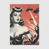 Retro Pulp Ufo Woman 薄葉紙 (正面)