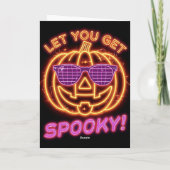 Retro Pumpkin Disco Halloween Greeting Card – 5x7 カード (裏面)