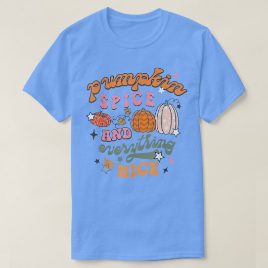 Retro Pumpkin Spice And Everything Fall Autum Than Tシャツ (デザイン正面)