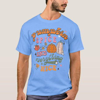 Retro Pumpkin Spice And Everything Fall Autum Than Tシャツ