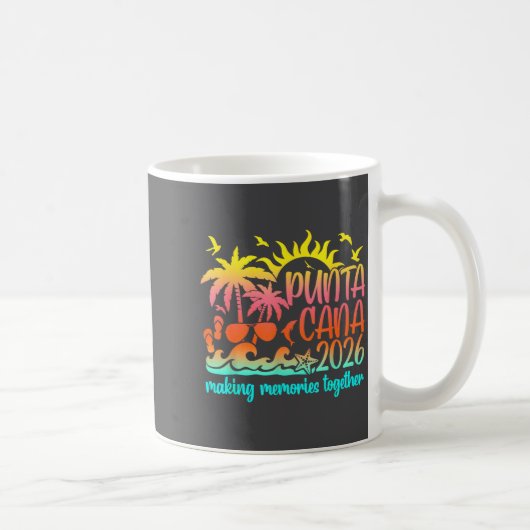 Retro Punta Vacation Cana Making Memories Together コーヒーマグカップ (右)