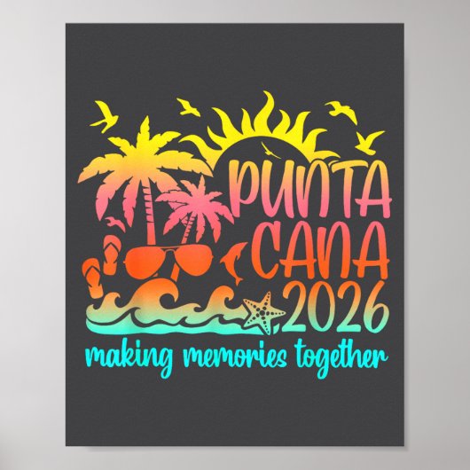 Retro Punta Vacation Cana Making Memories Together ポスター (正面)