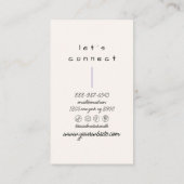 Retro Purple Hand Drawn Stripes Trendy Modern 名刺 (裏面)