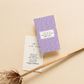 Retro Purple Hand Drawn Stripes Trendy Modern 名刺