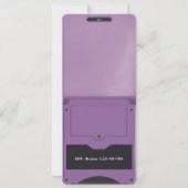 Retro Purple Handheld Gaming Birthday Invitation 招待状 (裏面)